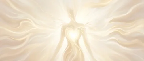 Abstrakte helle Grafik mit fließenden Formen und Herzsymbol für EMDR und Traumatherapie