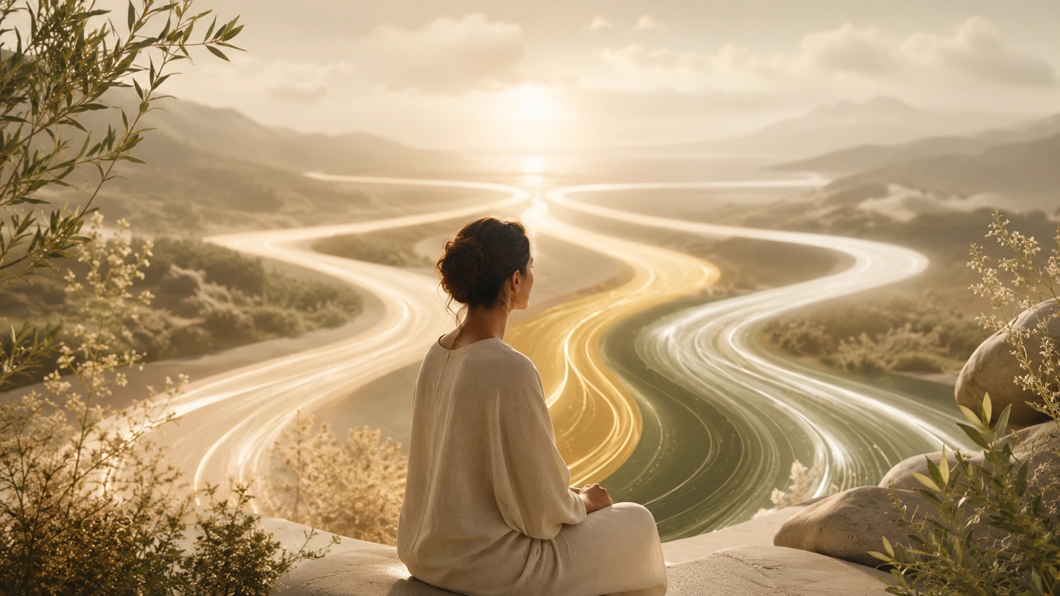 Welche Therapieform passt zu mir – verschiedene therapeutische Wege in Creme, Olive und Gold